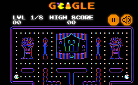 pac man google
